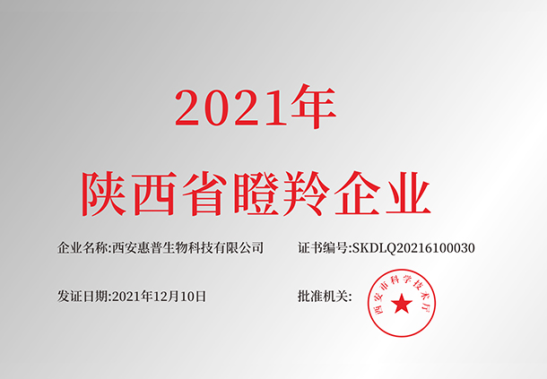 2021年陕西省瞪羚企业